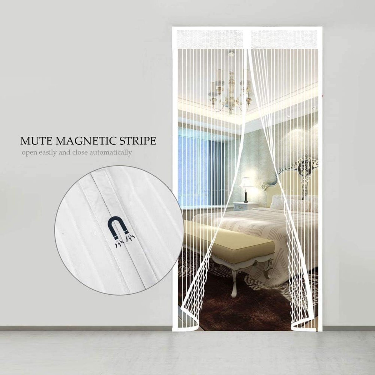 Magnetische Screen Door Loboo Idee Magnetische Deur Gordijn 100x220cm Fly Screen Door Wit met Magneten Heavy Duty Mesh Gordijn Voor Voordeur Appartementen En Meer