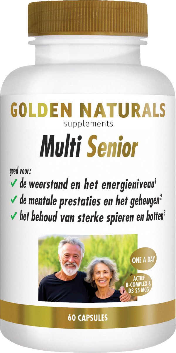 Goedkoopste Golden Naturals Multi Senior (60 vegetarische capsules
