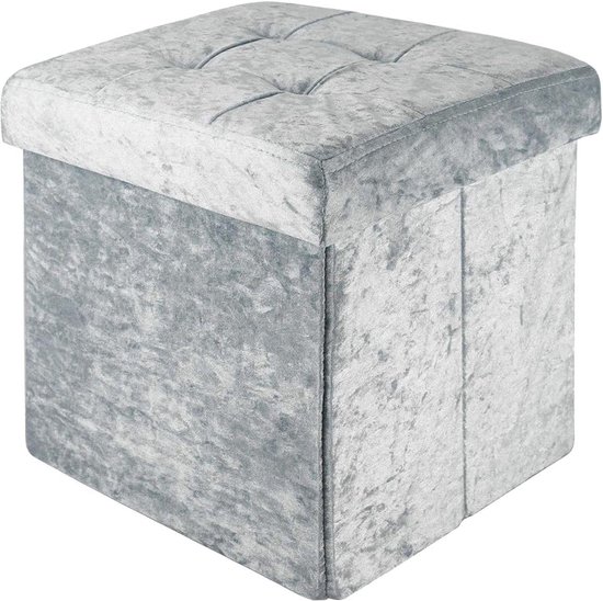 PINPLUS Opvouwbare Bloemvormige Sierkruk 32x32x32 cm, Zitkruk met Opbergruimte voor Kaptafel, Slaapkamer en Woonkamer, Roze PINPLUS Opvouwbare Bloemvormige Sierkruk 32x32x32 cm, Zitkruk met Opbergruimte voor Kaptafel, Slaapkamer en Woonkamer, Roze