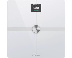 Withings Body Smart - Slimme Weegschaal - Lichaamssamenstelling, Vetpercentage, Spiermassa, Visceraal Vet, Hartslagmeting, BMR & Metabole Leeftijd, Tot 8 Gebruikers
