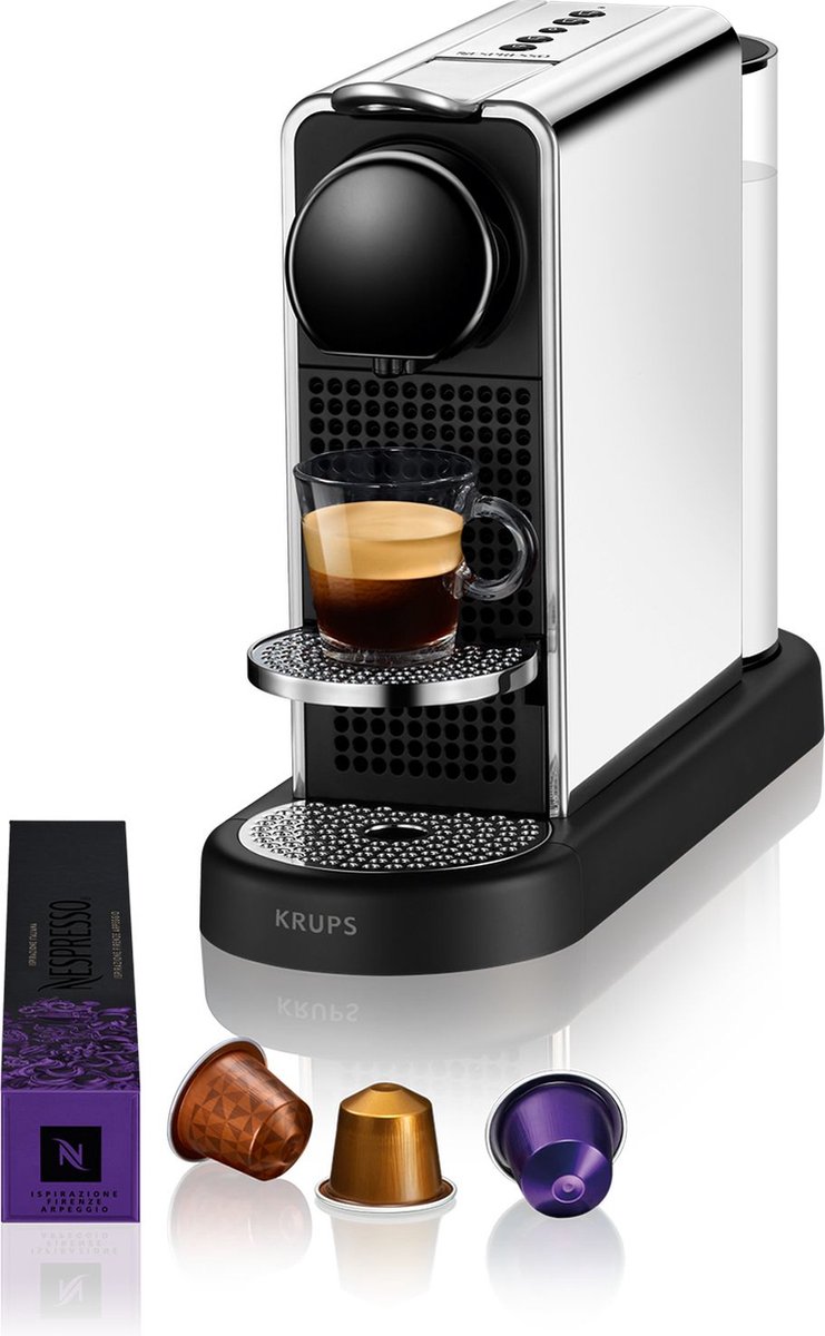 Krups Nespresso Citiz Platinum XN610D - Koffiecupmachine - Stainless Steel
