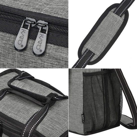 Koeltas voor wijn- en bierfles gevoerd met handvat en schouderriem - picknickmand voor reizen vrouwen/mannen Cool Box Stand van KOEL — afbeelding 3