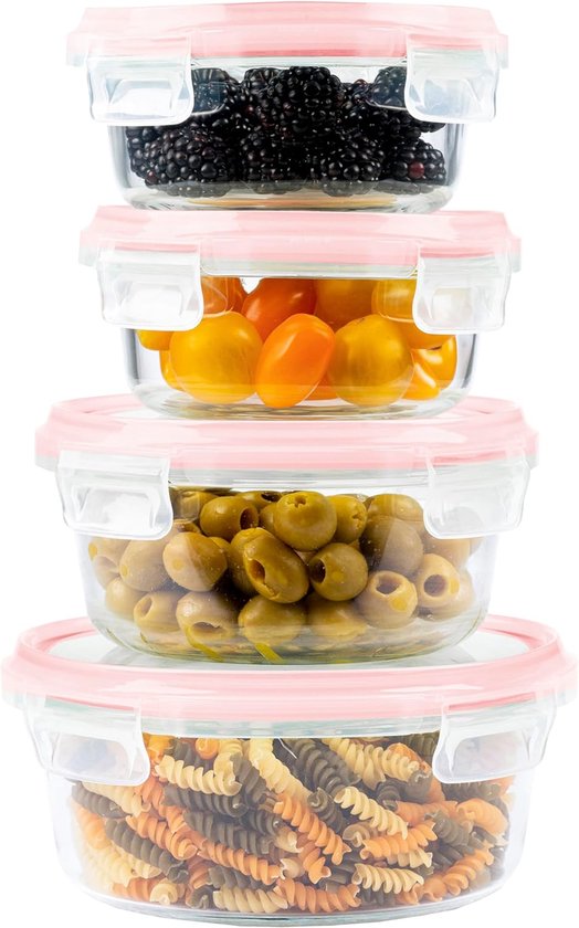Avalo Vershoudbakjes Glas 5 Delig Geschikt voor Diepvries & Magnetron - Meal Prep