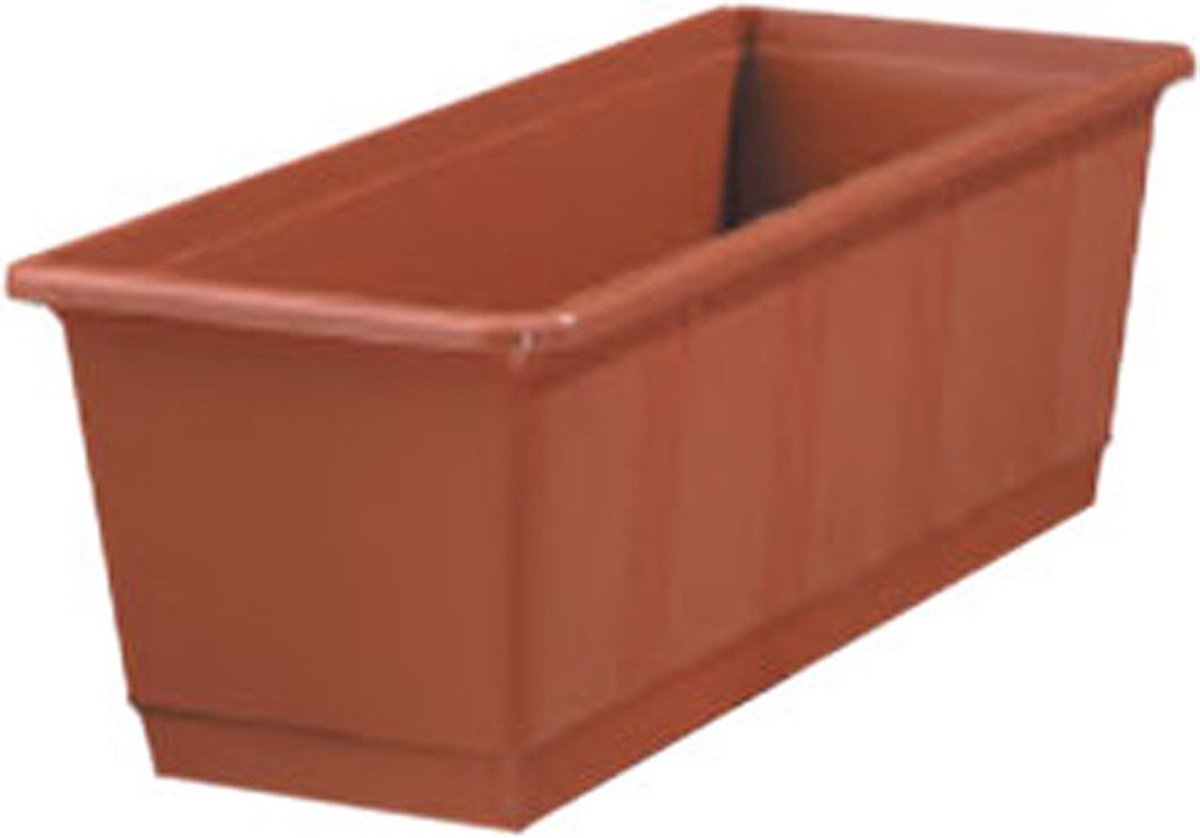 Plantenbak terracotta rechthoekig 40 x 18 x 15 cm - Bloembakken/plantenbakken voor binnen/buiten