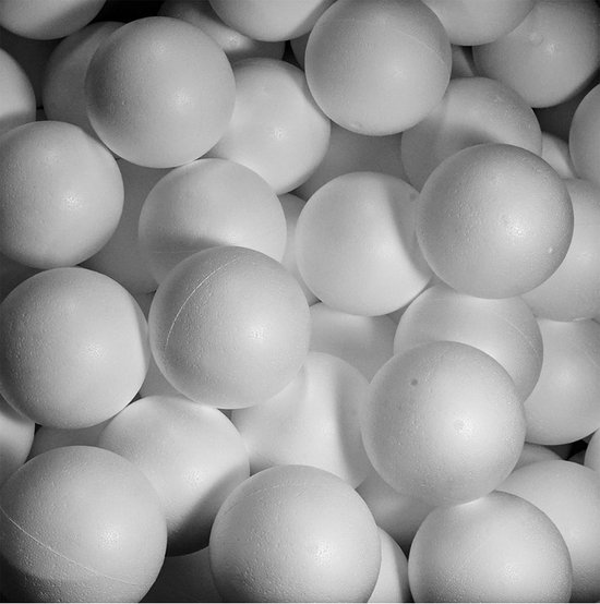 100x stuks 1x beschilderbare piepschuim ballen/bollen 5 cm | Piepschuim