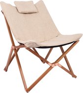 Bol.com Bo-Camp - Urban Outdoor - Relaxstoel - Bloomsbury - M - Oxford polyester - Beige aanbieding