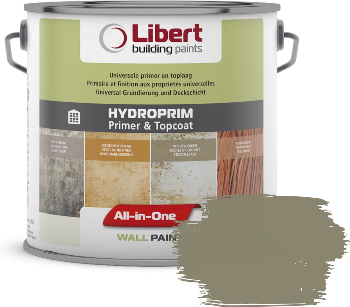Libert Hydroprim – Isolerende Primer & Afwerkingslaag – 2-in-1 – Binnenmuurverf – Season PE048 – 10L