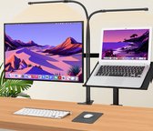 Monitor Lamp - Dimbare Bureau Lamp - Verstelbare Helderheid en Kleurtemperatuur - Modern Ontwerp - USB Aangedreven - Kantelbaar - Geschikt voor Werk en Studie