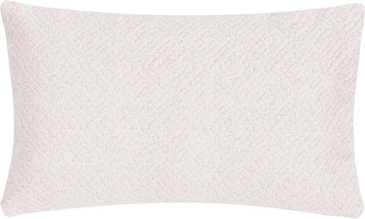 Linen & More Vintage Square Strawberry Crea Kussen | 30 X 50 | Sierkussen Voor Woonkamer Of Slaapkamer Paars