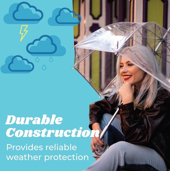 VON LILIENFELD Paraplu klokparaplu transparant doorzichtig dames heren Melina