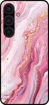 Smartphonica Coque de téléphone pour Samsung Galaxy S24 Plus avec imprimé marbre - Coque arrière en TPU design marbre - Rose / Back Cover pour Samsung Galaxy S24 Plus