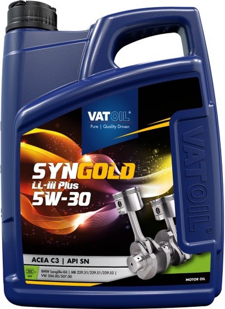 VATOIL Brandstofbesparende synthetische motorolie - 5W-30 - 5 liter - lage asgehalte