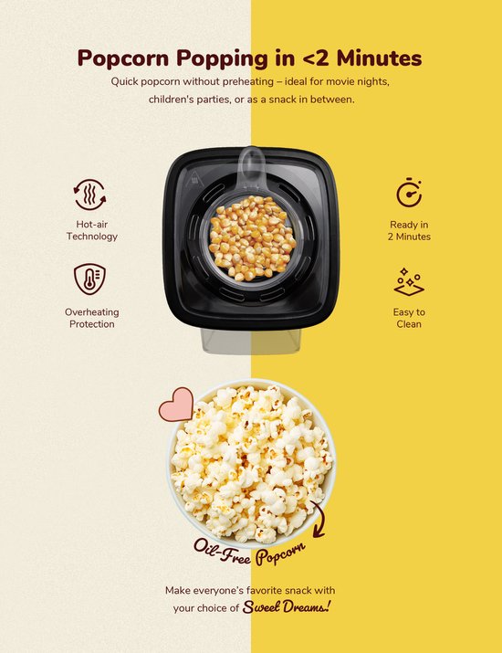 Bestron Popcorn machine - APC200M - popcornmaker - Incl. 10 popcorn zakken - Klaar in 2 min - Mint - 5 jaar garantie — afbeelding 2
