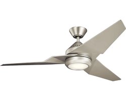 Plafondventilator met verlichting - Jade - 60in / 152cm ventilator - geborsteld nikkel