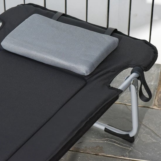 LBB Veldbed - Kampeerbed - Vouwbed - Ligbed - Stretcher- Campingbedje - Opvouwbaar - 1 Persoons - Zwart van LBB — afbeelding 3