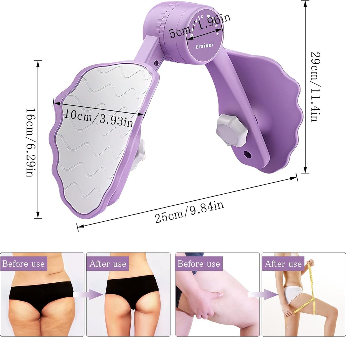Floor Trainer voor dames en heren (verstelbaar - hoek en kracht), Bekkenbodemtrainer, Multifunctionele beentrainer voor thuis