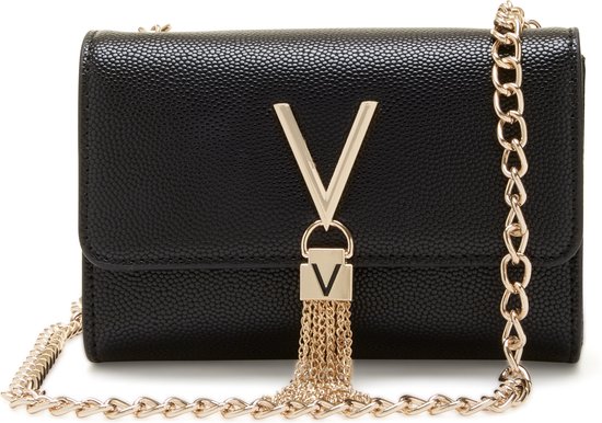 VALENTINO Sac à épaule bandoulière Sac de soirée Divina Clutch Nero / Gold Noir