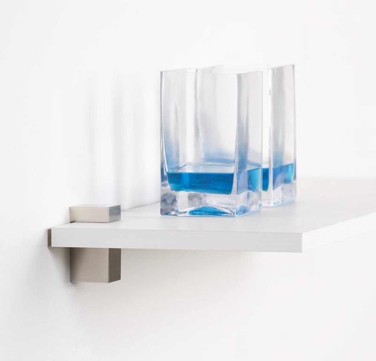 Duraline Cube Clip - Wandelement - Grijs - Metaal - Set van 2