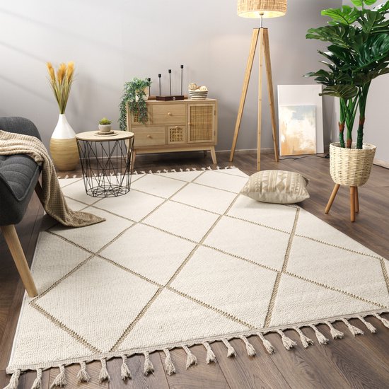 Paco Home Hoogpolig Vloerkleed Woonkamer Shaggy Patroon Scandinavisch Boho Regenboog Wasbaar Beige Maat 120x160 Cm 2786316959 Paco Home Hoogpolig Vloerkleed Woonkamer Shaggy Patroon Scandinavisch Boho Regenboog Wasbaar Beige Maat 120x160 Cm 2786316959