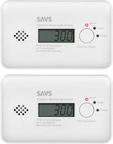 Bol.com SAVS C10 Koolmonoxidemelder 2-pack - 10 jaar batterij - LCD display - 10 jaar Figaro® sensor - Voldoet aan Europese norm aanbieding
