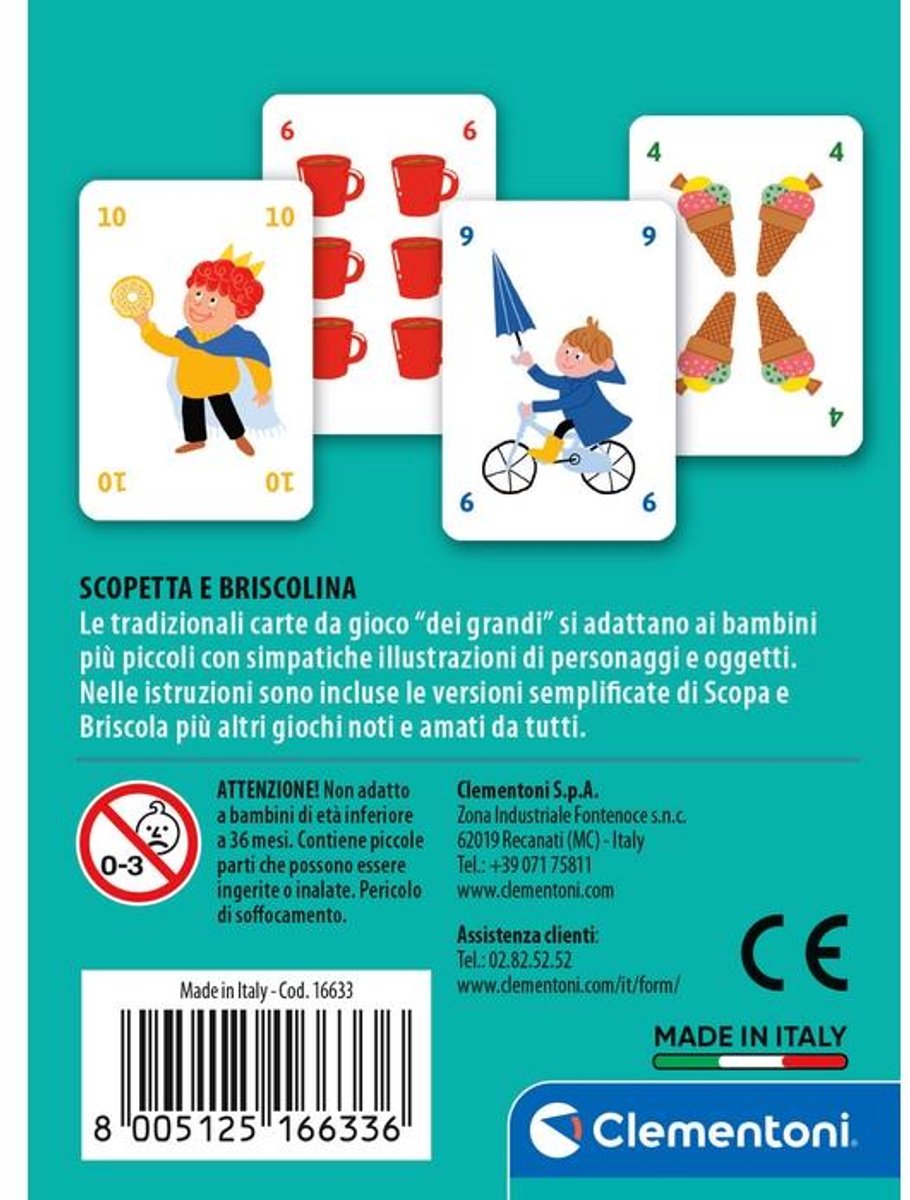 Carte Scopetta e briscolina - 40 carte Illustrate - Italiaanse uitvoering