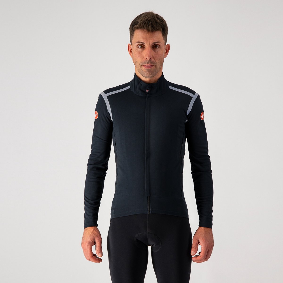 Castelli Fietsjack lange mouwen Rain Or Shine voor Heren Zwart  / CA Perfetto Ros Long Sleeve Light Black