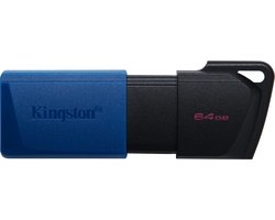 Kingston DataTraveler Exodia M USB-stick Retail 64 GB Zwart/blauw DTXM/64GB USB-A 3.2 Gen 1