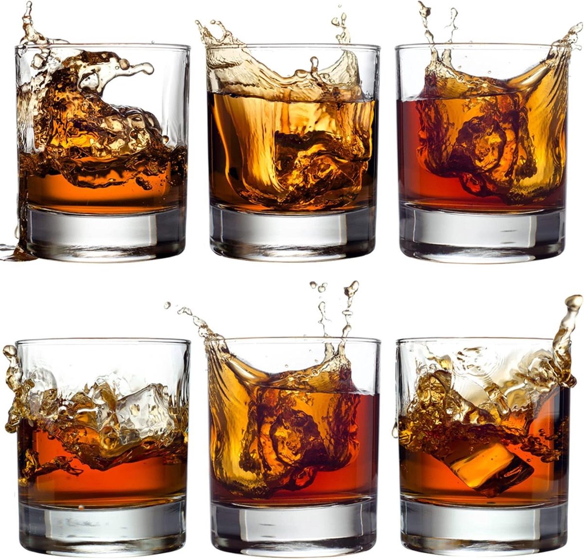 Premium whiskyglazen set 305 ml 6 stuks loodvrij kristal voor cocktails bourbon Scotch cognac Ierse whisky