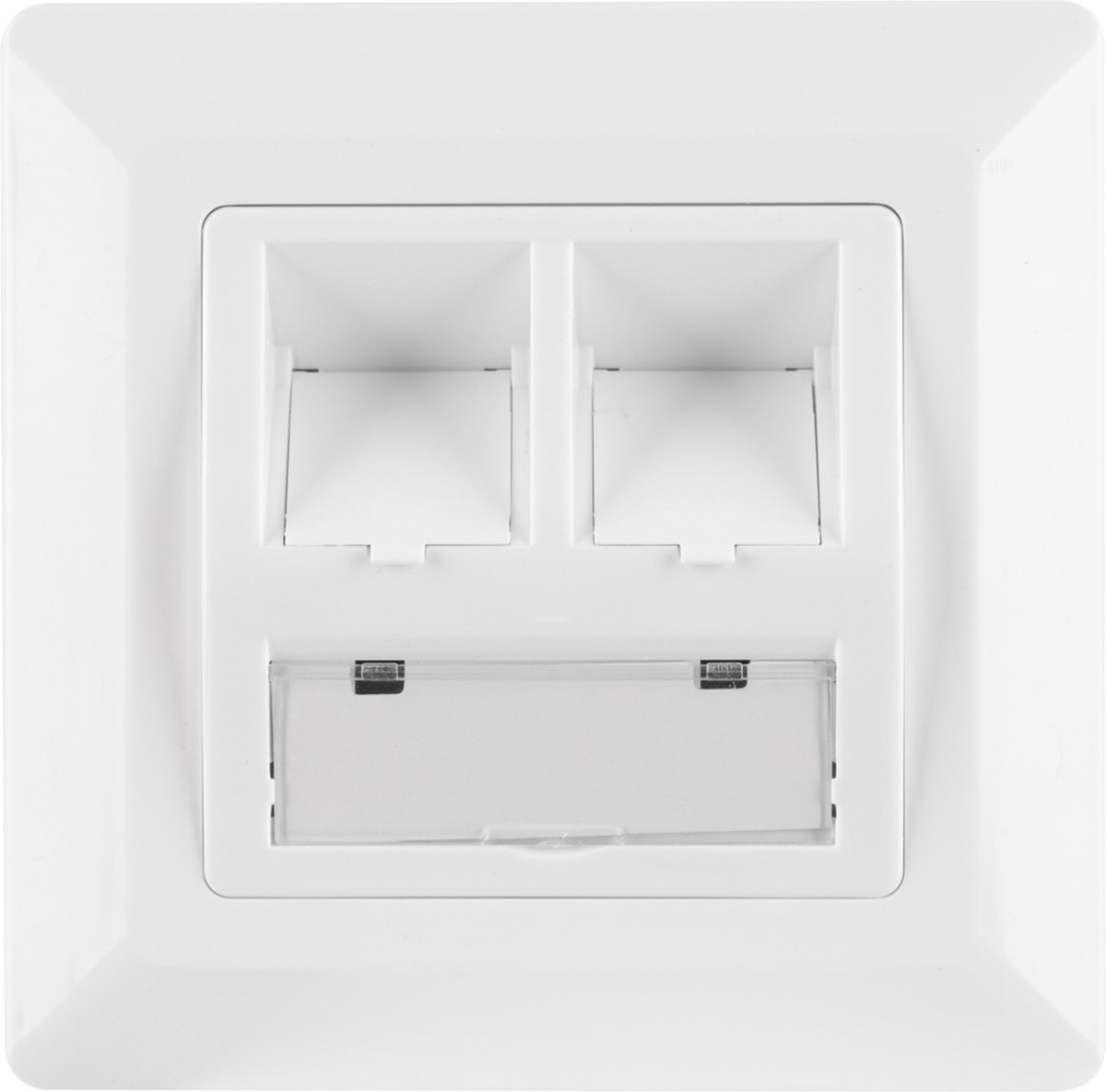 Q-Link FTP contactdoos inbouw 2V RJ45 Cat7 KPN wit