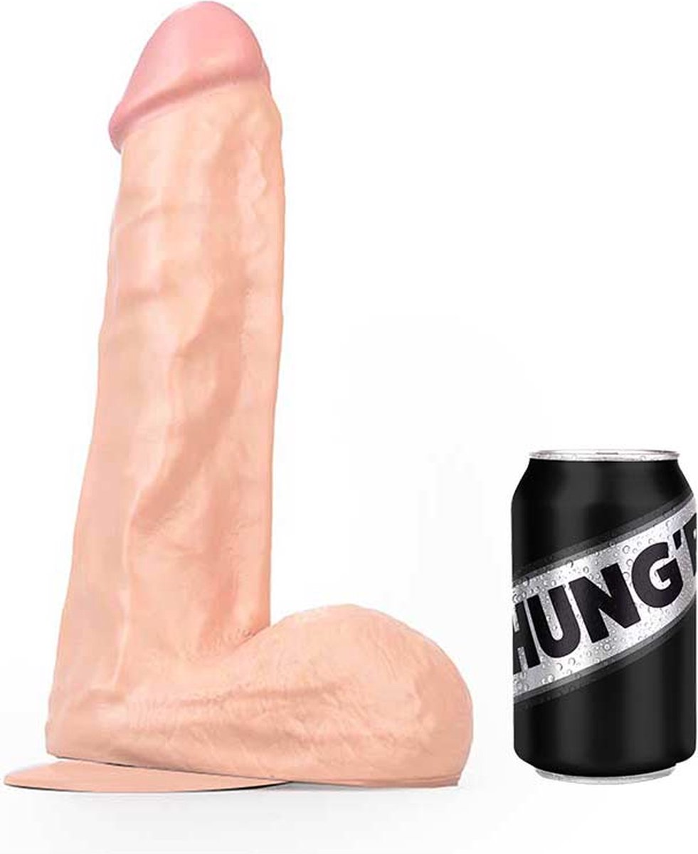 HUNG'R Realistische dildo - David - Beige - lengte 33,00 cm - diameter Ø 7,60