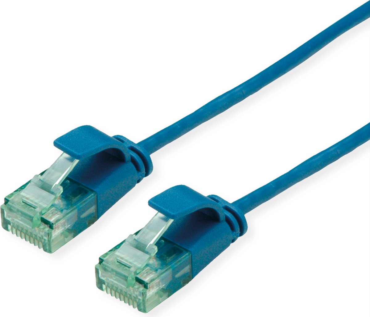 ROLINE RM UTP DataCenter Patchkabel Cat.6A (Klasse EA), extra dun, blauw, 1,5 m