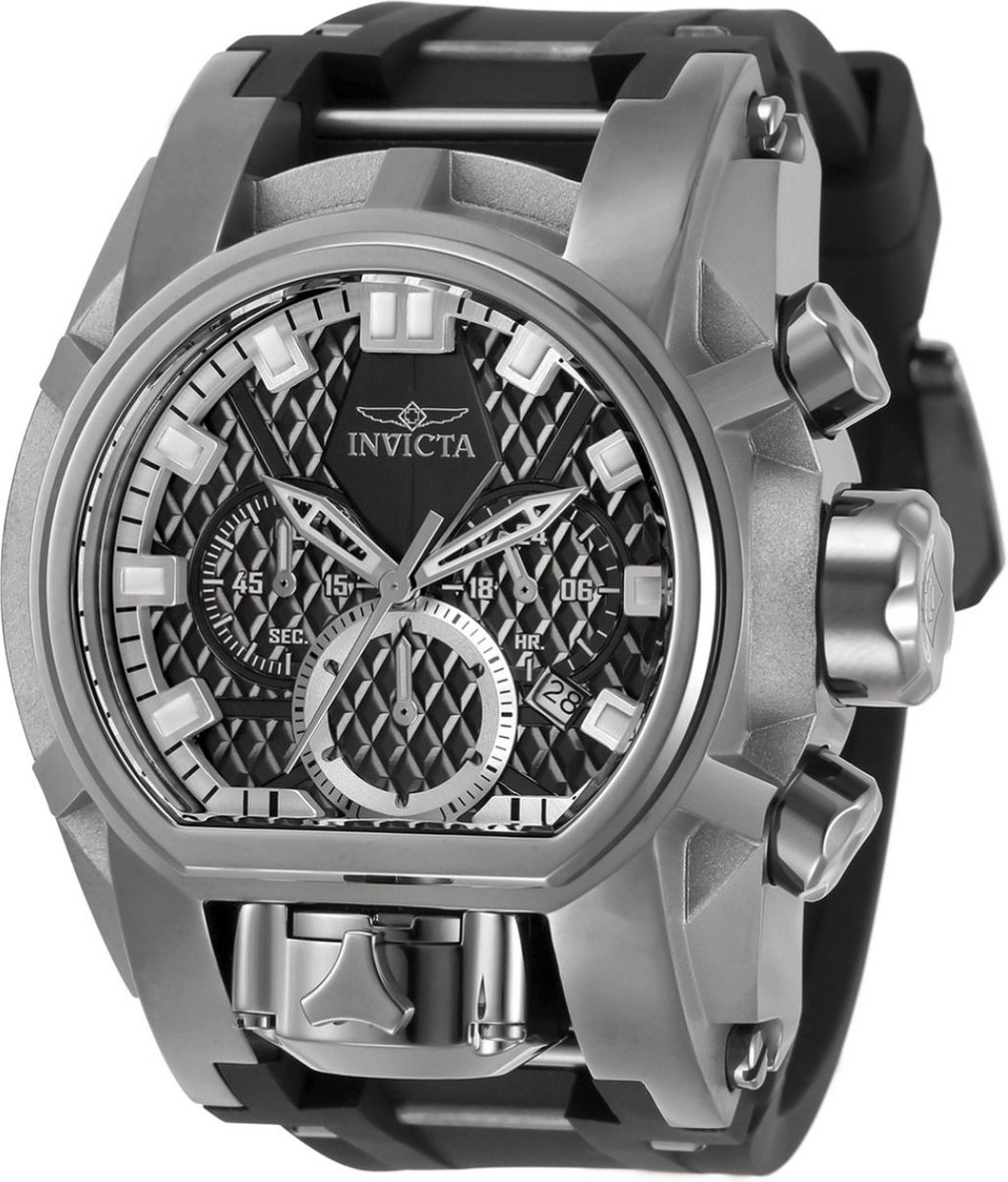 Invicta Bolt 32685 Heren Horloge - Waterdicht - Analoog - Quartz Uurwerk - Roestvrij Staal met grijze Wijzerplaat - 52mm