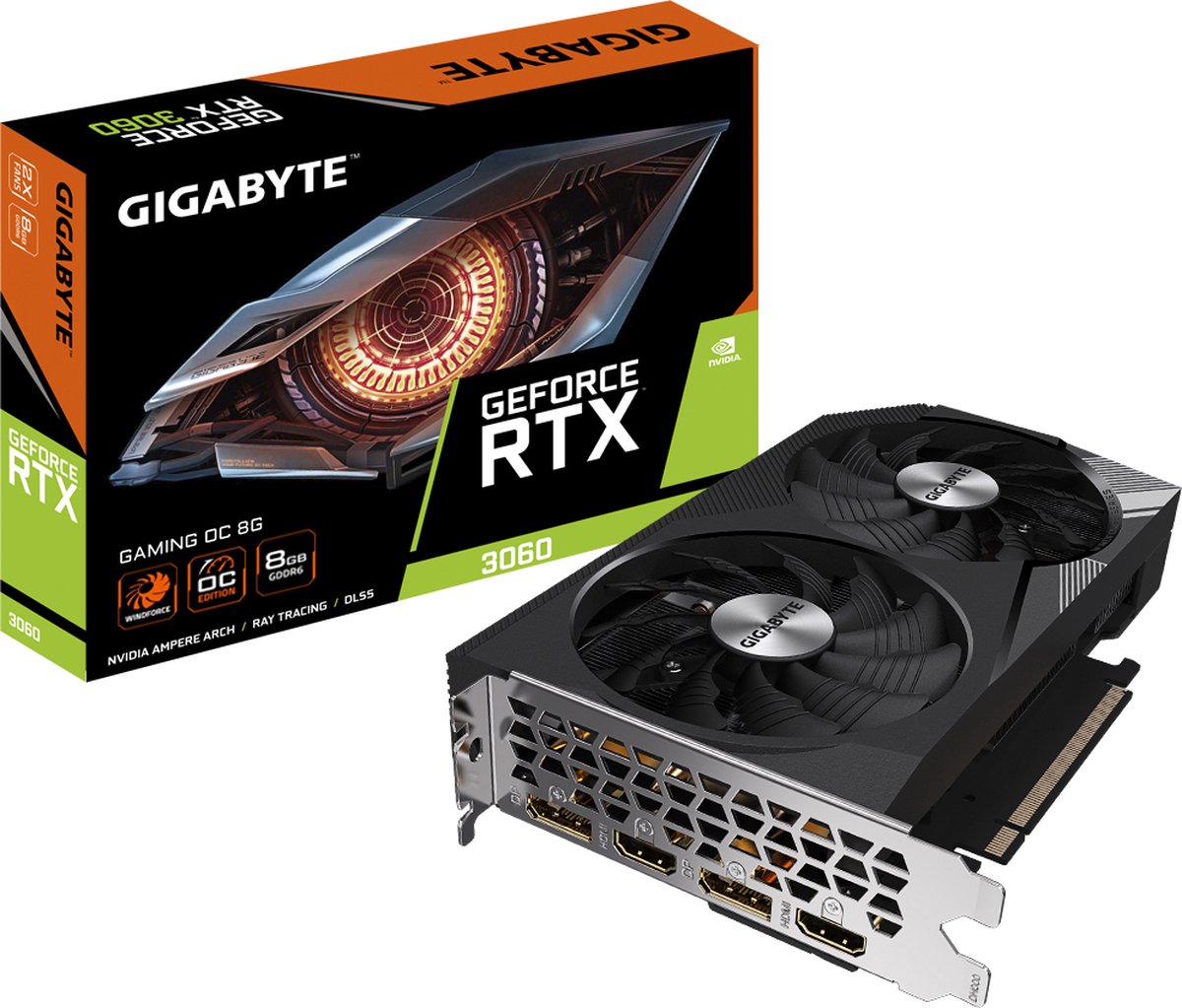 GIGABYTE GAMING GeForce RTX 3060 OC 8G (rev. 2.0) NVIDIA 8 GB GDDR6