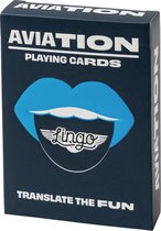 Lingo - Aviation/Luchtvaart speelkaarten | playingcards | reis flashcards | jong en oud leer luchtvaart woordenschat op een leuke en gemakkelijke manier | 52 essentiële vertalingen - Leren- reizen- spelen 8.99x6.5x1.78cm 91g