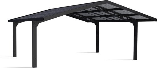 Canopia Sydney Aluminium Carport Dubbel boog 6X6 m Zwart