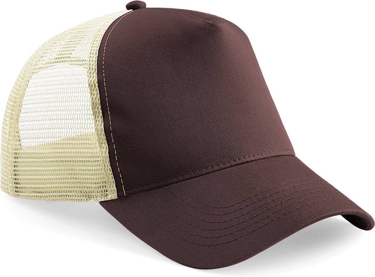 Beechfield Snapback truckerpet B640 - Chocolate / Caramel - One size