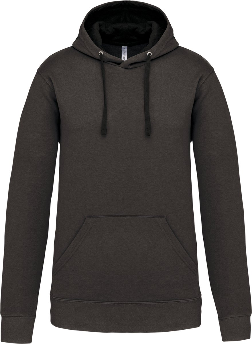 Kariban Hooded sweater met contrasterde capuchon K446 - Dark Grey / Black - 3XL