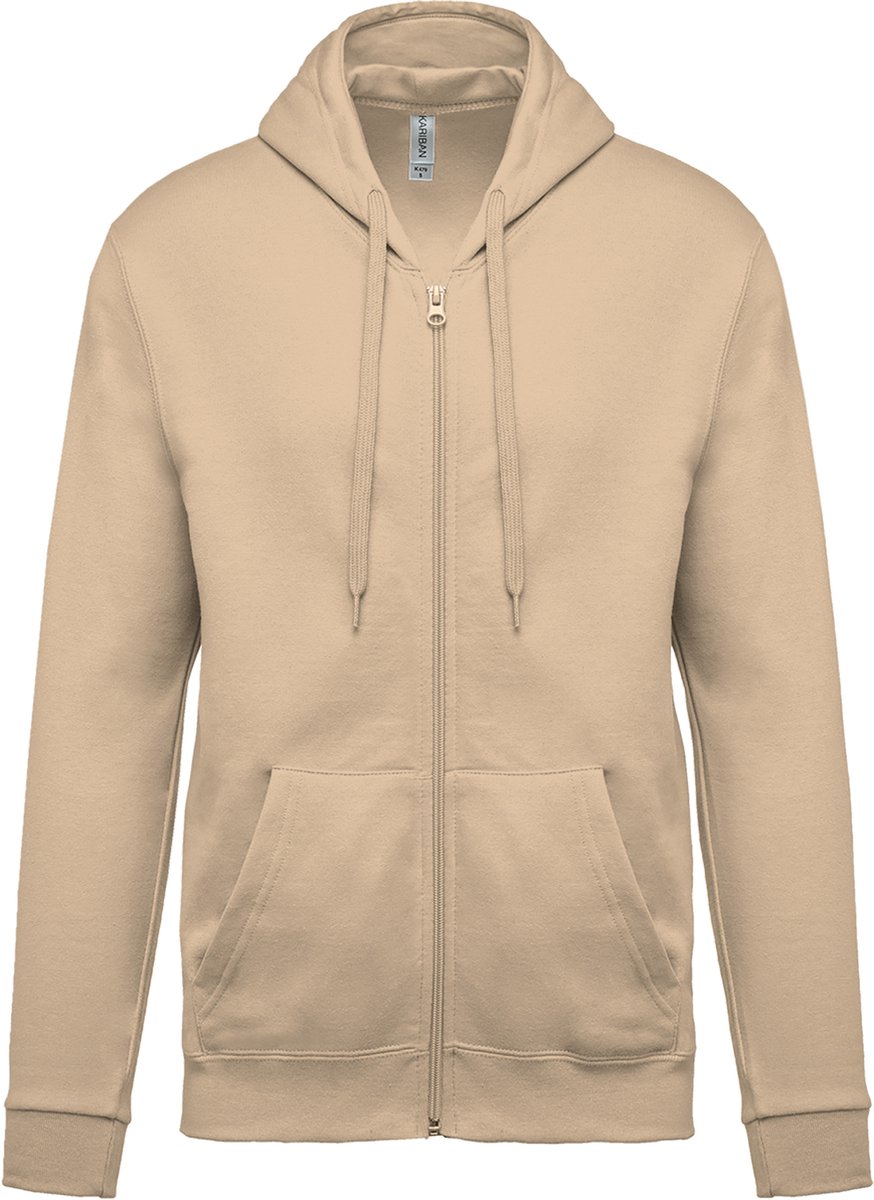 Kariban Sweater met rits en capuchon K479 - Light Sand - M