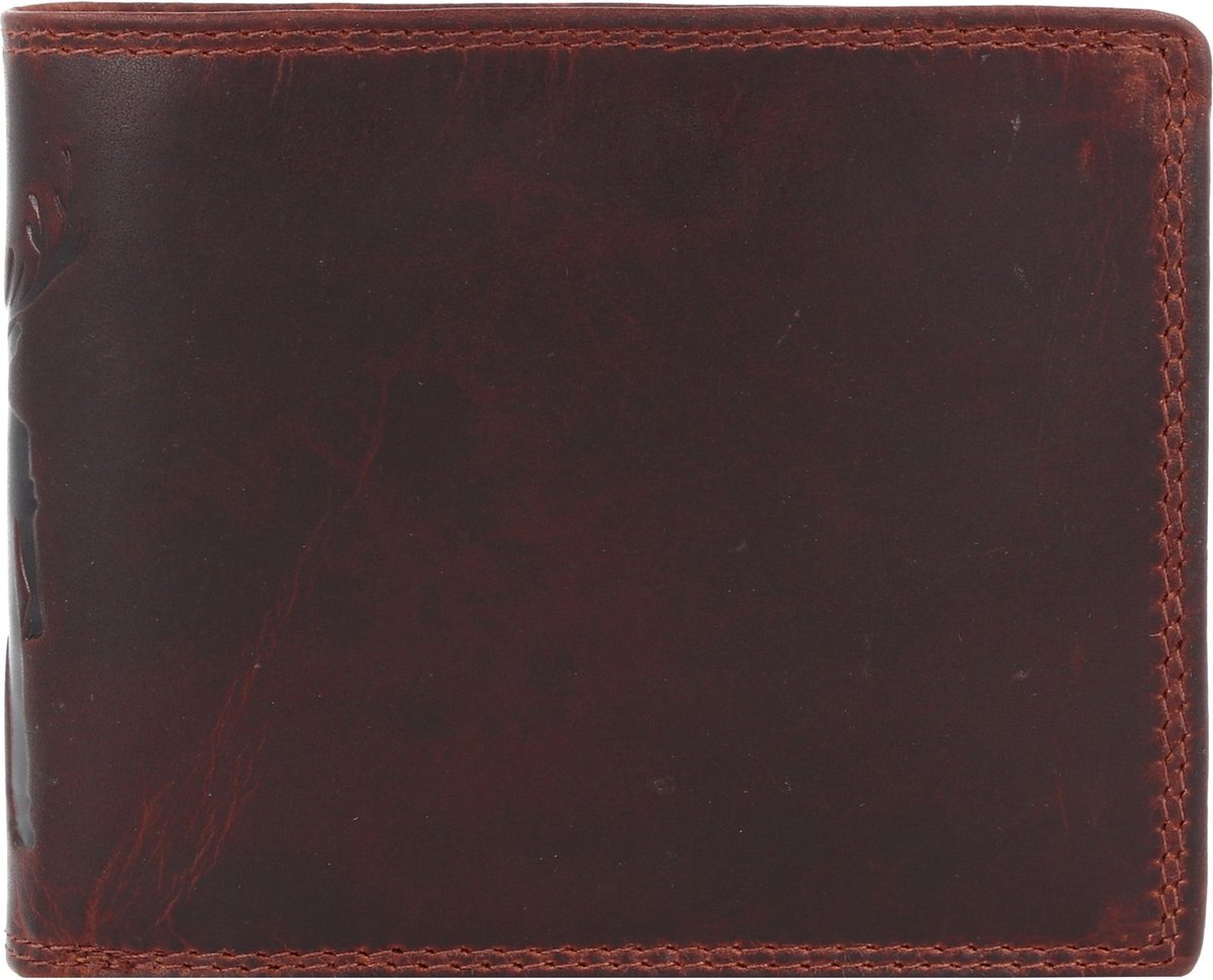 Jack Kinsky Monterey Portemonnee RFID-bescherming Leer 12.5 cm - Jongens - Horizontaal - cognac