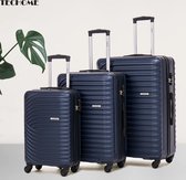 Bol.com Sanzhiyang - Set van 3 koffers - 20 - 24 - 28 Inch - Rollende koffer op wielen - Trolley - Bagagetas set - Geïntegreerd ... aanbieding