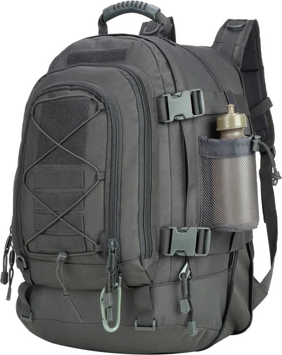 Bloominggoods® Backpack Groot - Militaire Rugzak - 50-60 liter - Bruin - Waterdicht - Dames – Heren – School - Reizen – foto 2