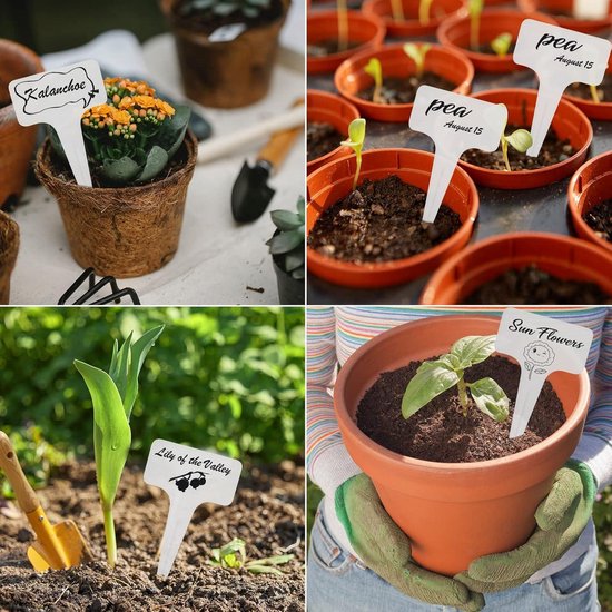 100 Pcs Plastic Plant Labels Waterproof Nursery T 100 Pcs Plastic Plant Labels Waterproof Nursery T