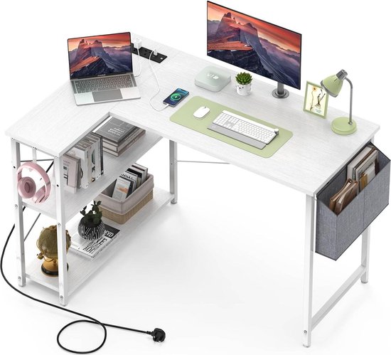 Coleshome Hoekbureau, 120 x 70 cm, L-vormig bureau met 4 laden