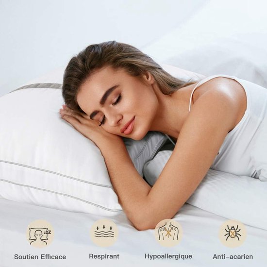 BedStory Kussens Voor Het Slapen 2-pack Hotelkwaliteit Bedkussen Kingsize Donsalternatief Kussens Met Ultrazachte Vezelvulling Goed Voor Rug En Zijsl~p111373016