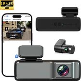 Bol.com Xcruiser UHD Dual-Channel Car Dash Cam Front and Rear DVR Camera Registration for Vehicle Black Box aanbieding