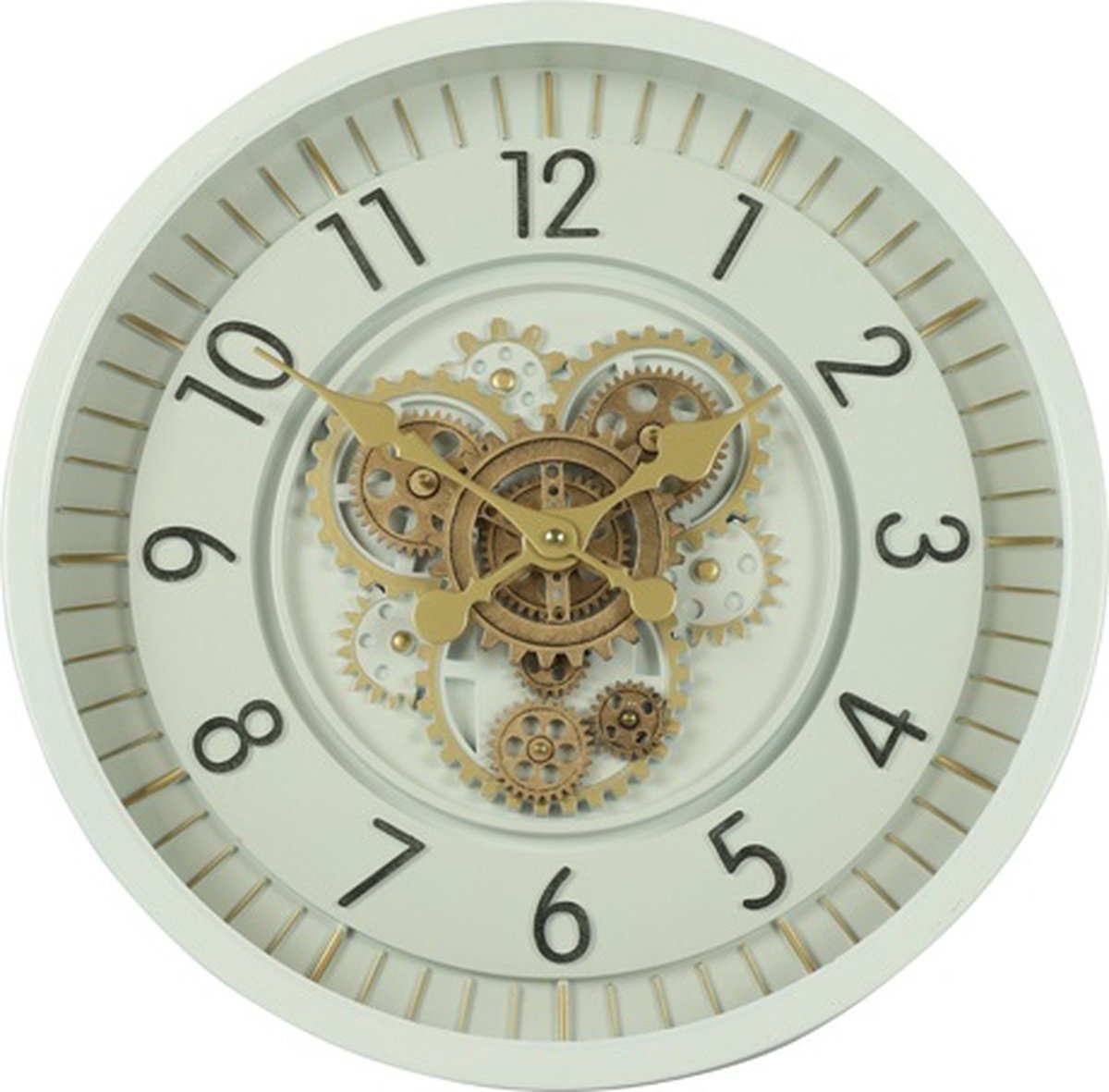 Countryfield Wandklok Celestial metaal Ø46CM wit