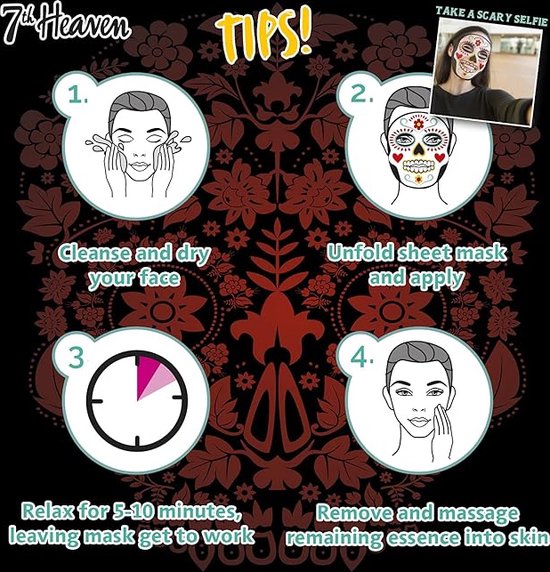 7th Heaven Dia de Muertos Gezichtsmasker