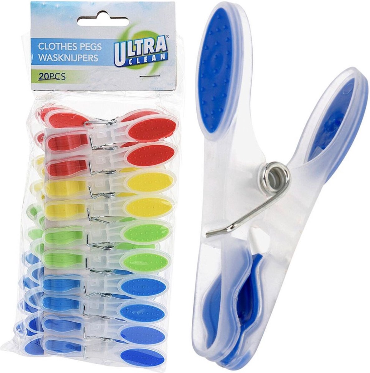 Goedkoopste Wasknijpers Plastic 20 stuks - Set - Wasgoedknijpers - Knijpers voor Wasrek - Laundry