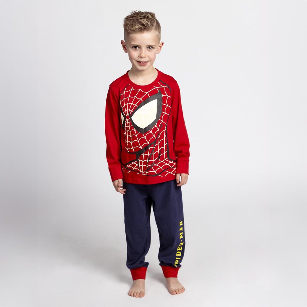 Spiderman Pyjama Jongens Meisjes 100% Katoen Rood — afbeelding 3