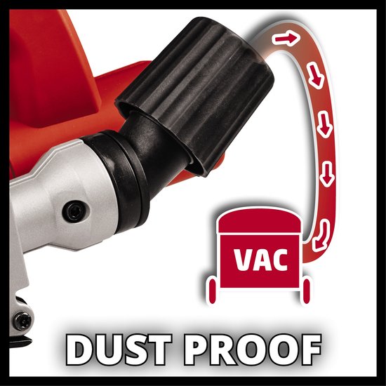 Einhell Muurfrees TC-MA 1300 - 1320 W - Ø125 mm - Groefdiepte 8-30 mm - Groefbreedte 8-26 mm - Stofafzuiging - Incl. 2x diamantslijpschijven